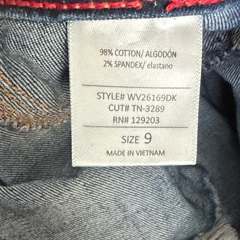 Fashion Nova Blue Distressed Skinny Jeans Size 9 - Picture 9 of 9